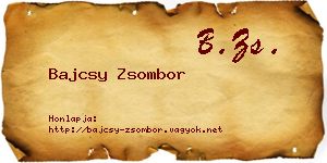 Bajcsy Zsombor névjegykártya